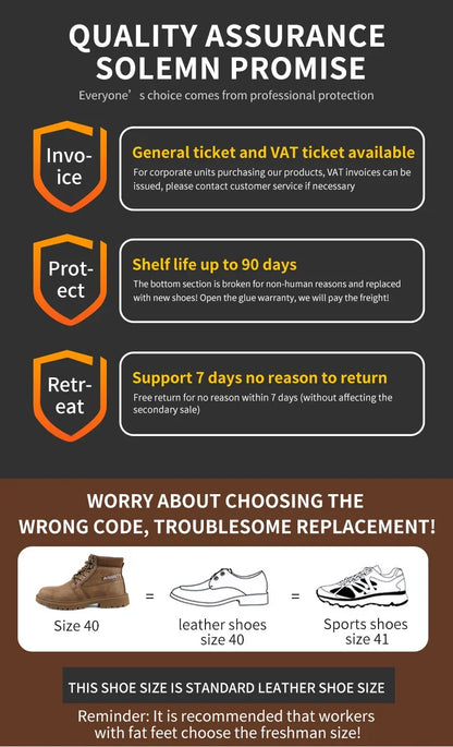 Botas de seguridad de trabajo para hombre, con puntera de acero de tamaño completo, a la moda, antirotura, zapatillas de trabajo, zapatos de seguridad indestructibles para hombre.