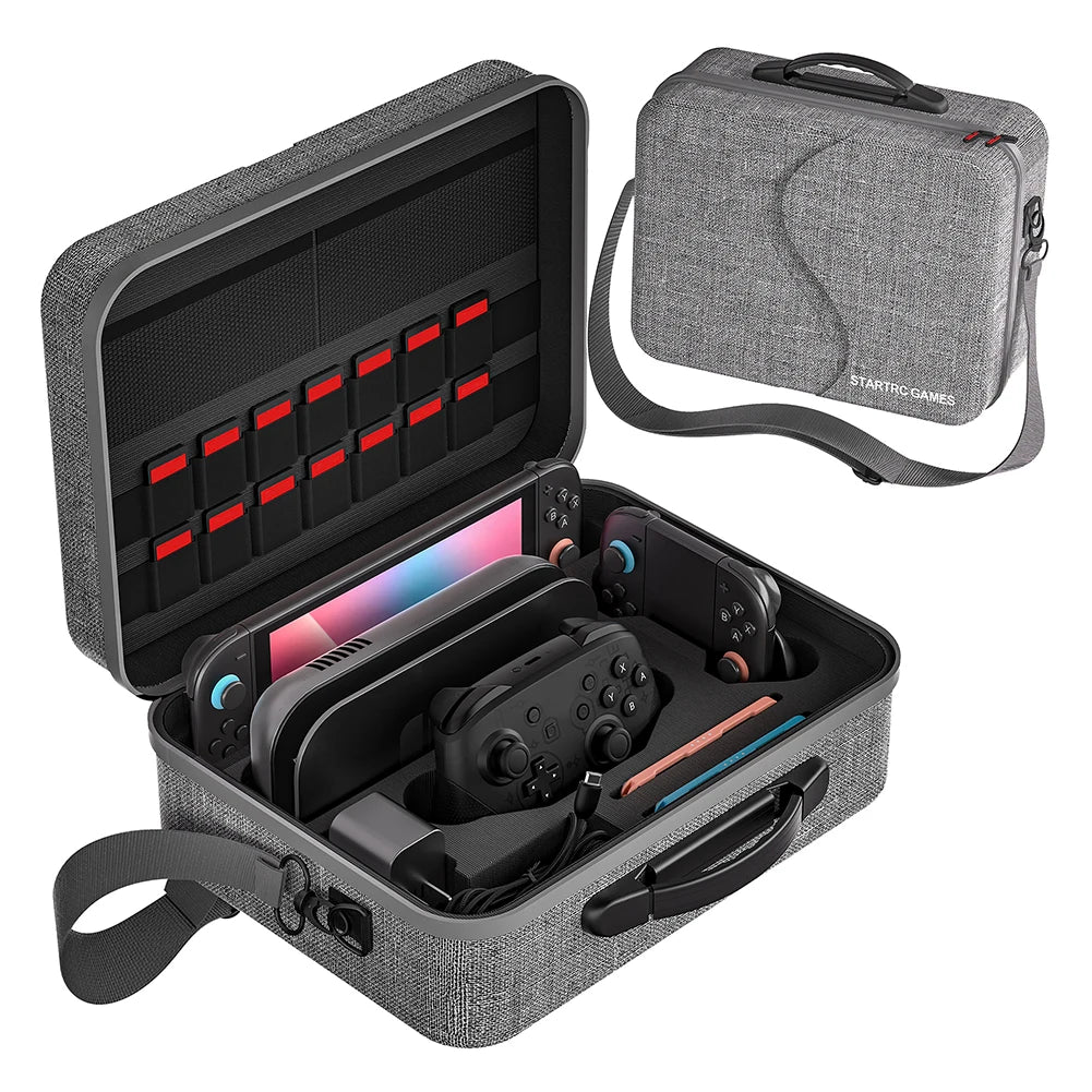 Bolsa para consola de juegos Switch 2, mando, accesorios, estuche rígido, estuche de viaje, estuche de transporte, accesorios.