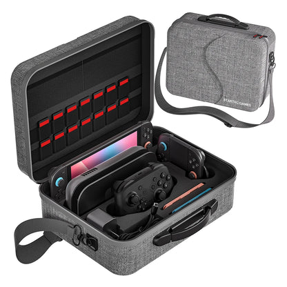 Bolsa para consola de juegos Switch 2, mando, accesorios, estuche rígido, estuche de viaje, estuche de transporte, accesorios.