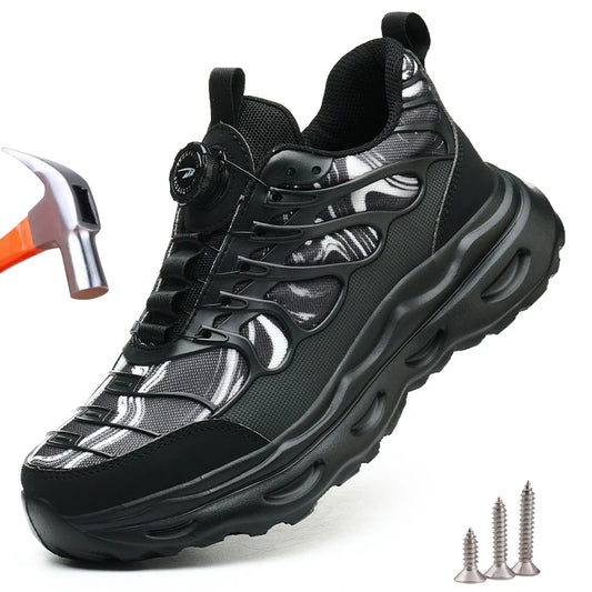 Calzado de seguridad talla 47 48 para hombre y mujer, zapatos de trabajo con puntera de acero, ligeros, botas de seguridad indestructibles, zapatillas de trabajo.