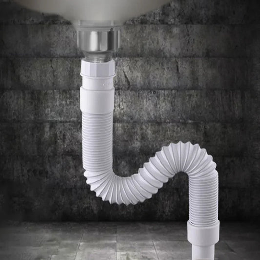 Tubo flexible de desagüe para cocina de 36-79 cm, para lavabo de baño, manguera de plomería galvanizada, manguera extensible.