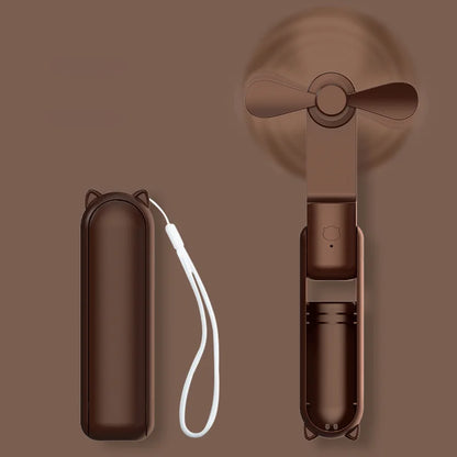 Ventilador portátil de diseño Hook, mini ventilador de mano, diseño único, ventilador de mano personal portátil, recargable por USB con potente turboventilador.