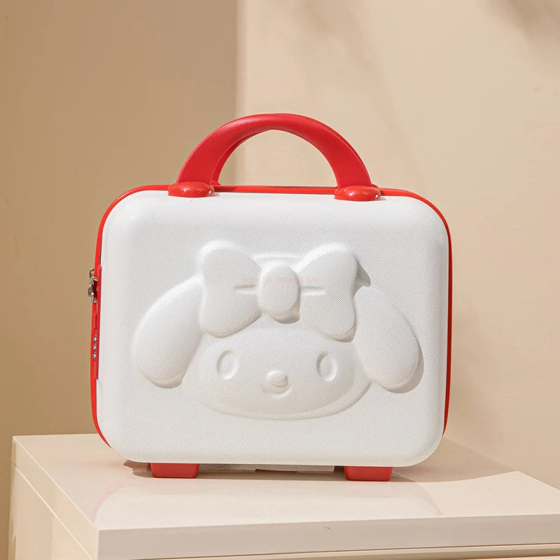 Maleta original de Hello Kitty con dibujos animados, estuche de viaje para cosméticos, gran capacidad, multifuncional, sencilla, con cerradura, bonitos regalos hechos a mano.