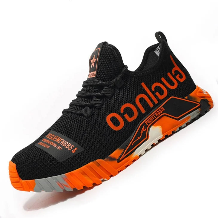 Calzado de seguridad para hombre, botas de trabajo ligeras, zapatillas con cámara de aire, zapatos de trabajo antiperforación, zapatos indestructibles con puntera de acero.