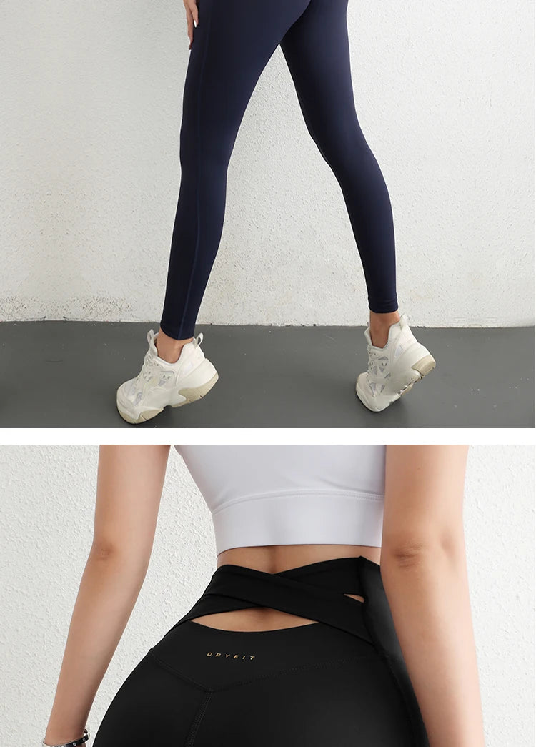 Leggings deportivas de cintura alta para niñas, de diseño clásico, material elástico de alta calidad y gran resistencia, ideales para yoga y otras actividades.  ¡Gran éxito de ventas!