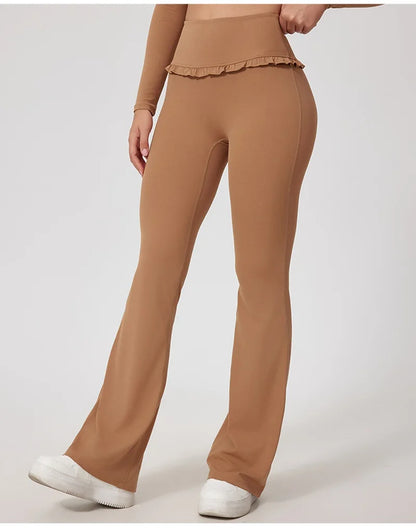 Pantalones deportivos rosas para mujer Cloud Hide Leisure, ideales para entrenamiento en casa, yoga, gimnasio, fitness, correr, con cintura alta y estilo urbano.