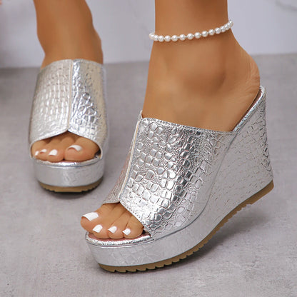2025 Wedge Women Sandals Summer Retro Clip Toe Platform Sandals Woman Plus Size Trend Thick Bottom Shoes Women Zapatos De Mujer
