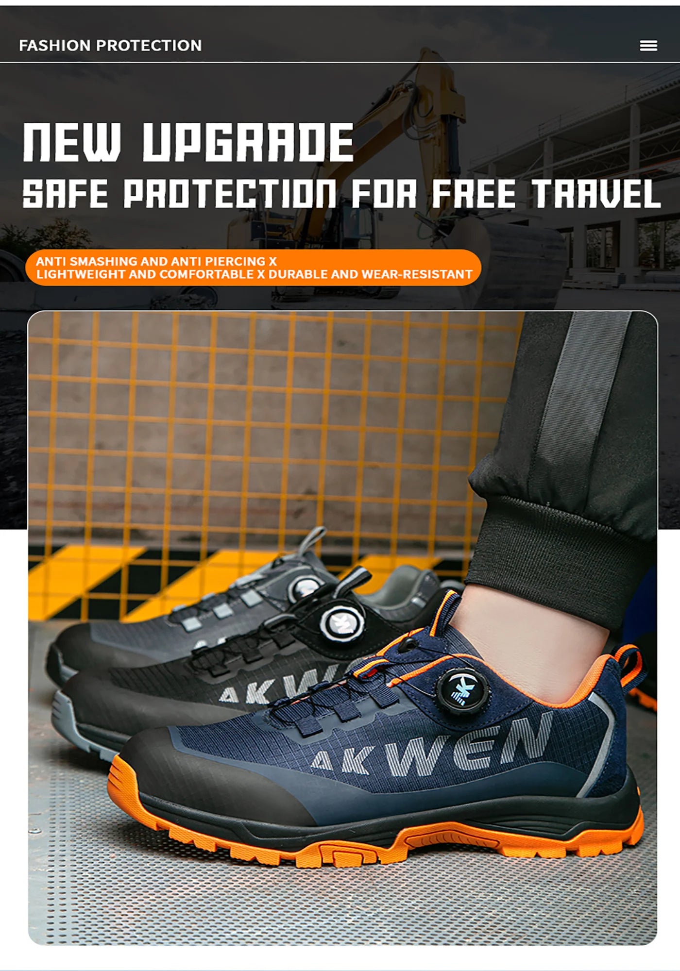 Nuevas botas de seguridad con hebilla giratoria para hombre, zapatillas de trabajo, botas para mujer, transpirables, con puntera de acero, resistentes a pinchazos.