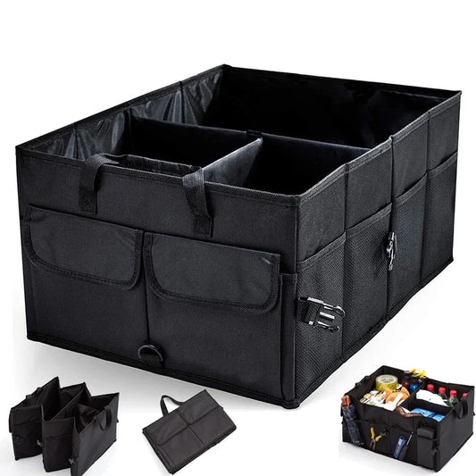 Caja de almacenamiento para coche de gran capacidad, organizador de maletero de coche, ecológica, súper duradera, plegable, herramienta de almacenamiento de carga, caja de maletero para coche o camión.