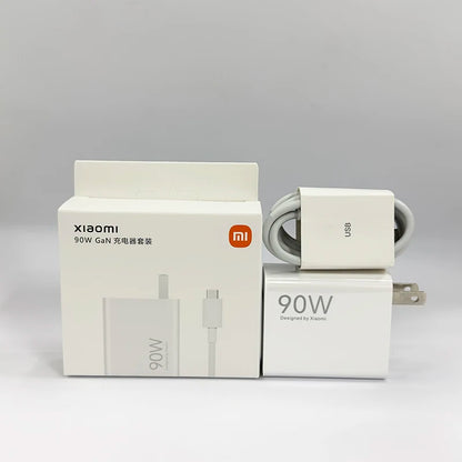 Xiaomi 90W Charger Fast Turbo Charging Wall Power Adapter 1M 6A Type C Cable Xiaomi Mi 15 14 Ultra Pro POCO X7 X6 Redmi Note 11T