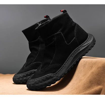 Botas Martin de caña alta para hombre, nuevo calzado de otoño, transpirables, de tendencia, versátiles, antideslizantes, para uso casual y laboral.