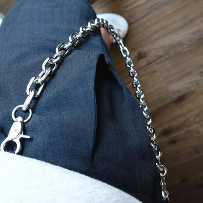 Cadena de cintura de baile de hip hop personalizada, accesorio de pantalones de moda para hombres y mujeres, cadena de cintura de hip hop personalizada para ropa de calle.