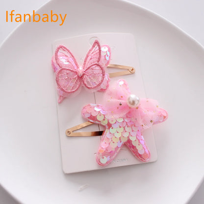 Lindos accesorios para niños, pinzas para el pelo para bebés y niños pequeños, broches a presión BB, pasadores de mariposa, tocados de flores para niñas.