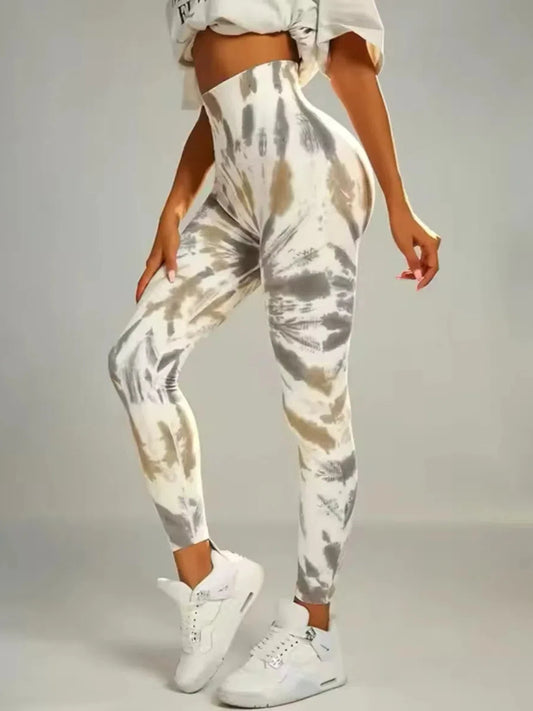 Tie Dye Yoga Pants Gym Leggings Women Seamless High Waist Push Up Sport Tights Scrunch Butt Fitness Workout Leggings