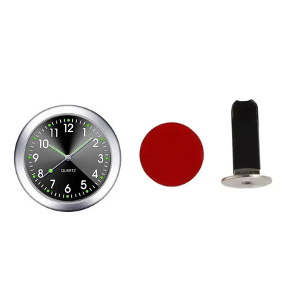 Reloj luminoso para coche, con adhesivo interno para automóviles, mecánico, de cuarzo, con adorno para coche, mini reloj digital de 40 mm.
