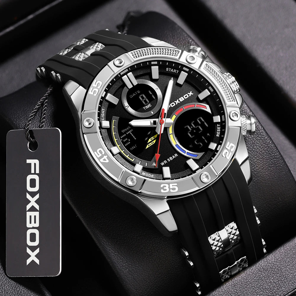 Relojes militares de moda para hombre LIGE, reloj cronógrafo deportivo original de lujo para hombre, reloj de cuarzo resistente al agua, reloj de pulsera digital