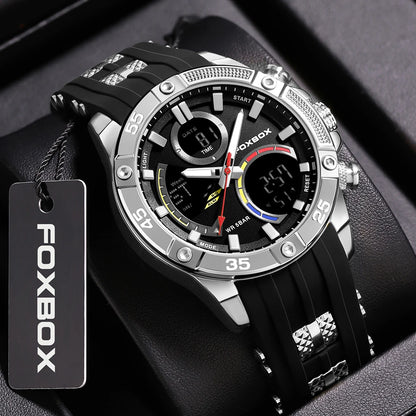 Relojes militares de moda para hombre LIGE, reloj cronógrafo deportivo original de lujo para hombre, reloj de cuarzo resistente al agua, reloj de pulsera digital