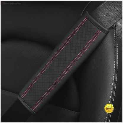 Accesorios para el coche Cinturón de seguridad de cuero PU Cinturón de seguridad Funda de hombro Protección transpirable Almohadilla acolchada para cinturón de seguridad Acceso interior del automóvil