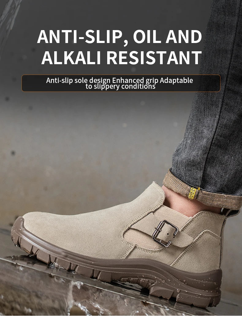 Zapatos de seguridad de moda con puntera de acero para hombre, zapatillas de trabajo, tenis de seguridad, protección industrial para los pies. Originales.