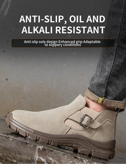 Zapatos de seguridad de moda con puntera de acero para hombre, zapatillas de trabajo, tenis de seguridad, protección industrial para los pies. Originales.