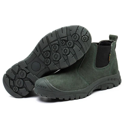 Anti Smashing And Anti Piercing Suede Safety Shoes Men's Steel Toe Cap Protection Work Shoes Fashion Scarpe Antinfortunistiche
