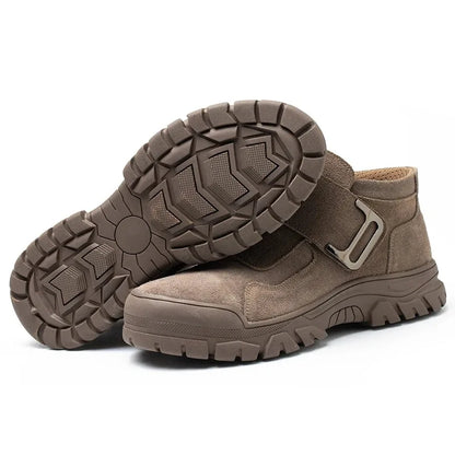 Zapatos de seguridad para hombre, con puntera de acero antiaplastamiento, antiperforación, indestructibles, para trabajos de construcción.