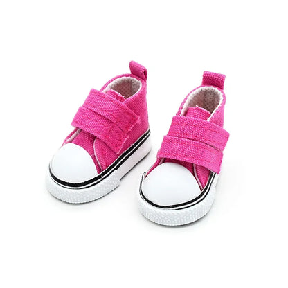 Accesorios BJD 5cm 1/6 Zapatos de muñeca Zapatos hechos a mano para muñecas Mini cordones de lona Accesorios de muñeca Juguetes casuales Regalo para niños