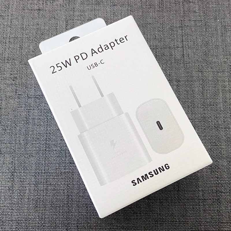 Adaptador de pared superrápido EP-TA800 de Samsung con carga rápida y cable USB-C de 100 cm para Galaxy Note 10, 20, S22, S21 Ultra, S10+, A55 y A15 Plus.