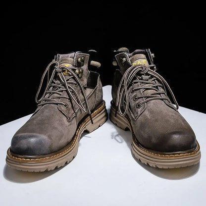 Botas de nieve para hombre, ideales para el invierno. Botas clásicas de caña alta para senderismo, con suela gruesa antideslizante y gran practicidad.