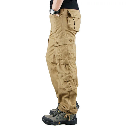 2025 Multiple pockets Tactical Cargo Pants Men Cotton Overalls Outdoor Work Trousers Big Size Hombre Clothing Camo Hiking Pants
