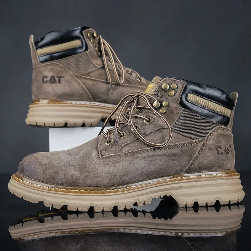 Botas de nieve para hombre, ideales para el invierno. Botas clásicas de caña alta para senderismo, con suela gruesa antideslizante y gran practicidad.