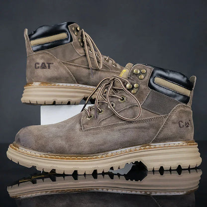 Botas de nieve para hombre, ideales para el invierno. Botas clásicas de caña alta para senderismo, con suela gruesa antideslizante y gran practicidad.