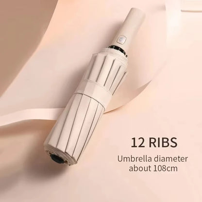 Paraguas automático Xiaomi de 24 pulgadas, color sólido, ligero, plegable, de gran formato, para exteriores, impermeable, con protección UV