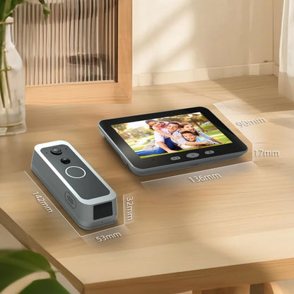 Yuezhe Tuya Smart Life WiFi Video Doorbell PIR Camera 2MP Outdoor Waterproof Wireless Door Security Intercom System 5' Monitor