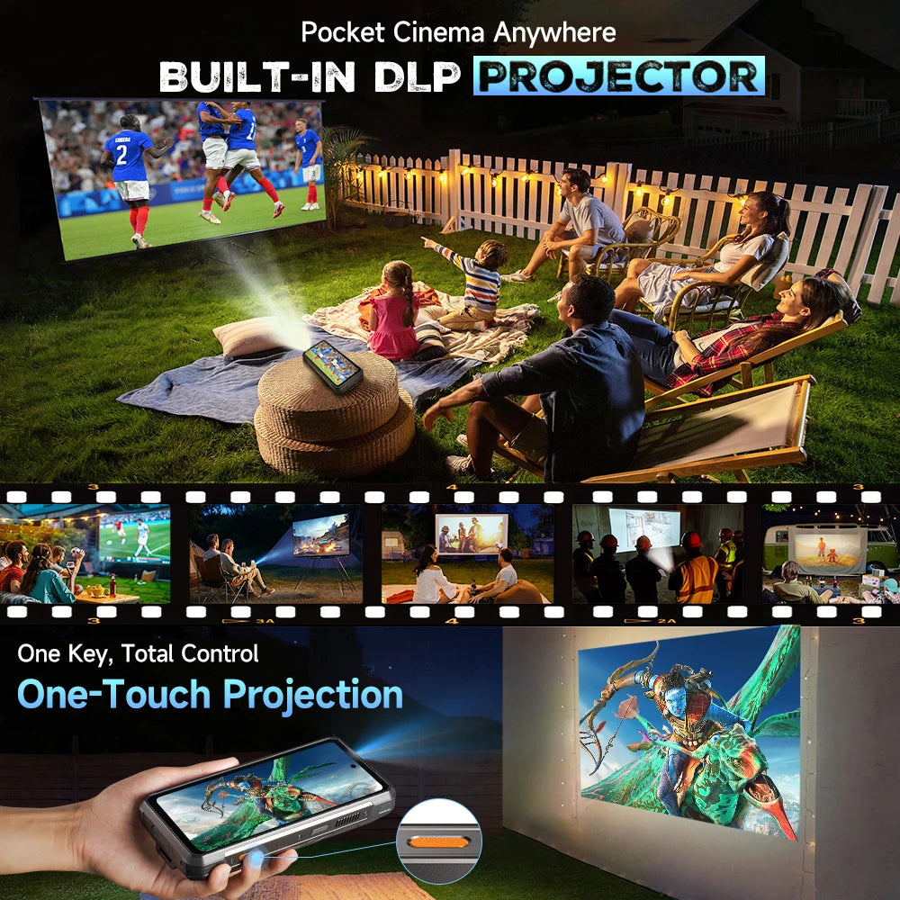 【Estreno mundial】Ulefone Armor 34 Pro 5G, teléfono resistente con IA, batería de 25500 mAh, hasta 32 GB + 512 GB, proyector integrado, pantalla de 6,95" a 120 Hz, NFC.