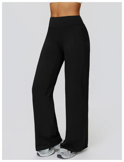 Women High Waist Wide Leg Pants Leggings Fitness Bell-bottoms Yoga Flared Leggings Push Up Gym Workout Flared Pants Sportswear