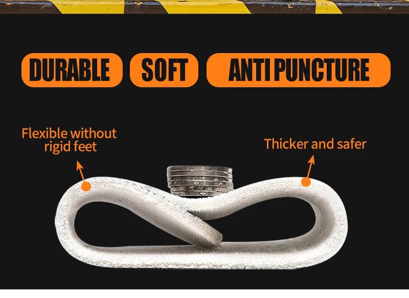 Calzado de seguridad para hombre con diseño de botones, puntera de acero, resistente a la compresión y suela antideslizante para trabajo en exteriores y talleres.