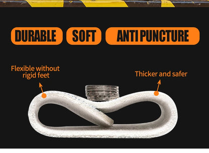 Calzado de seguridad para hombre con diseño de botones, puntera de acero, resistente a la compresión y suela antideslizante para trabajo en exteriores y talleres.