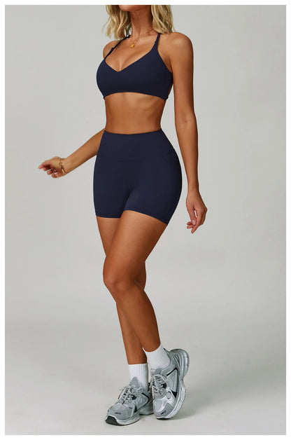 2 Piece Set Women's Tracksuit Fitness Clothes Yoga Sets Sportswear Workout Bra High Waist Leggings Set Gym Clothing Sports Suits