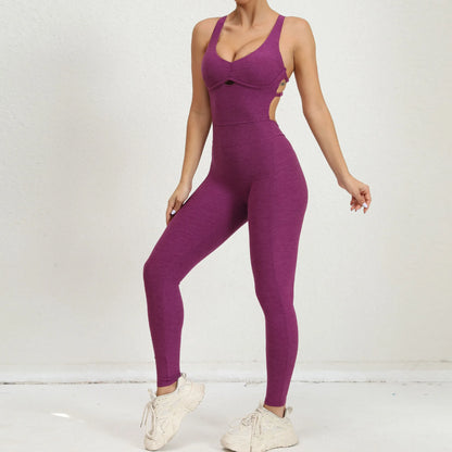 Women Gym Jumpsuit Female Yoga Set Workout One-piece Suit Women Sports Push Up Yoga Clothes Backless Activewear Fitness Set