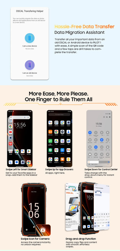 [Estreno mundial] Blackview OSCAL PILOT 1: Teléfono resistente, smartphone de 6 GB y 256 GB, pantalla HD+ de 6,67", batería de 15000 mAh y NFC.