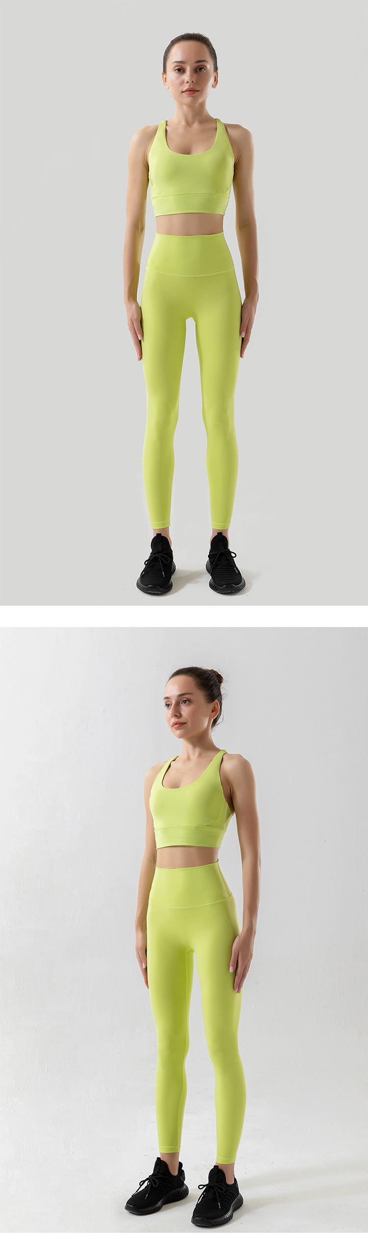 Women's Naked Feeling Sports Bra and Leggings Set - 2 Piece Gym Outfit for Fitness, Yoga Clothes Leggings and Tops Workout Suits