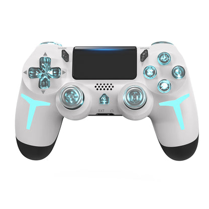 Controlador de juegos inalámbrico GAMINJA RGB Light para consola PS4 PS3, computadora, PC, LED, Bluetooth, giroscopio de 6 ejes, doble vibración