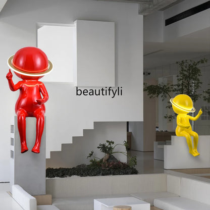 Escultura creativa de entrada para decoración del hogar, luz de lujo para oficina, arte moderno, adorno luminoso.