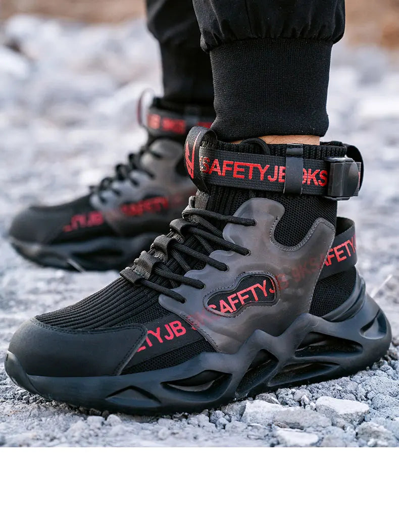 Zapatos de seguridad con puntera de acero para hombre y mujer, botas de trabajo ligeras, transpirables y cómodas, zapatillas de seguridad para la construcción industrial, botas para hombre.