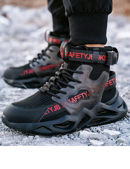 Zapatos de seguridad con puntera de acero para hombre y mujer, botas de trabajo ligeras, transpirables y cómodas, zapatillas de seguridad para la construcción industrial, botas para hombre.
