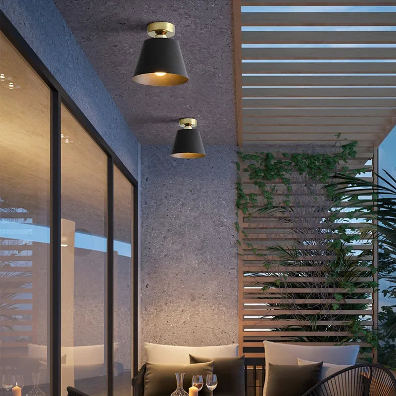 Iluminación para sala de estar, balcón, nuevo hogar, pasillo, luz de pasillo, moderna, sencilla, luz de techo LED para pasillo de entrada.