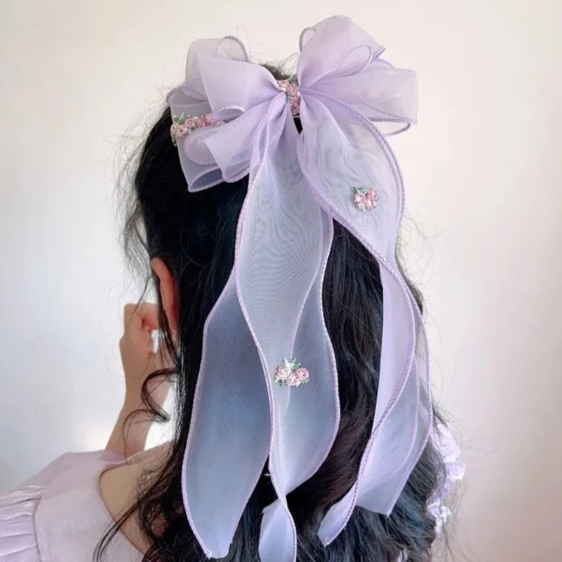 Accesorios para el cabello para niñas, accesorios para el cabello para niñas, lindos accesorios para el cabello, tocado de cola de caballo de princesa para niñas.