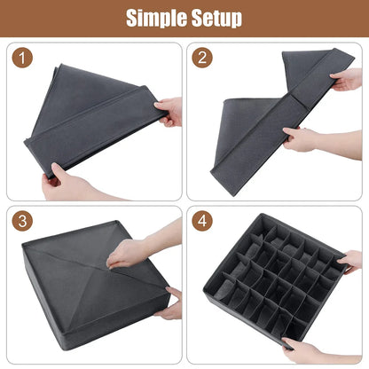 Caja de almacenamiento para ropa interior, sujetadores y calcetines, armario organizador con cajones, calcetines, bufandas y ropa interior.
