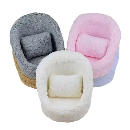 2 piezas de sofá para bebé, accesorios de fotografía para recién nacidos, silla suave de color sólido con juego de cojines y almohadas, accesorios para estudio fotográfico de bebés.